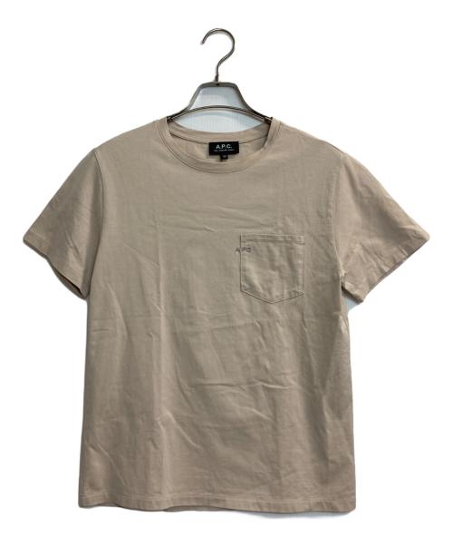 A.P.C.（アーペーセー）A.P.C. (アーペーセー) 刺繍ポケットTee ベージュ サイズ:ＸＳの古着・服飾アイテム
