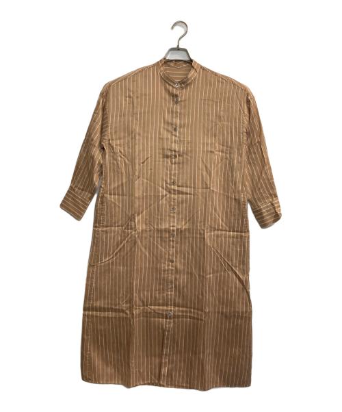 23区（ニジュウサンク）23区 (ニジュウサンク) ブラウスワンピース ブラウン サイズ:Ｓの古着・服飾アイテム