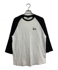 stussy（ステューシー）の古着「ラグランカットソー」｜ブラック×ホワイト