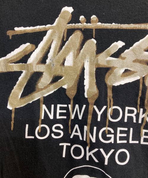stussy（ステューシー）stussy (ステューシー) ワールドツアーＴシャツ ブラック サイズ:ＭＥＤＩＵＭ　　の古着・服飾アイテム