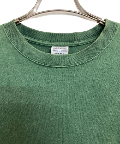 LOOPWHEELER（ループウィラー）LOOPWHEELER (ループウィラー) クルーネックTee グリーン サイズ:ＸＬの古着・服飾アイテム