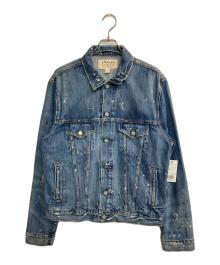 Denim & Supply Ralph Lauren（デニム＆サプライ ラルフローレン）の古着「ペイントスプラッター デニム トラッカー ジャケット」｜インディゴ