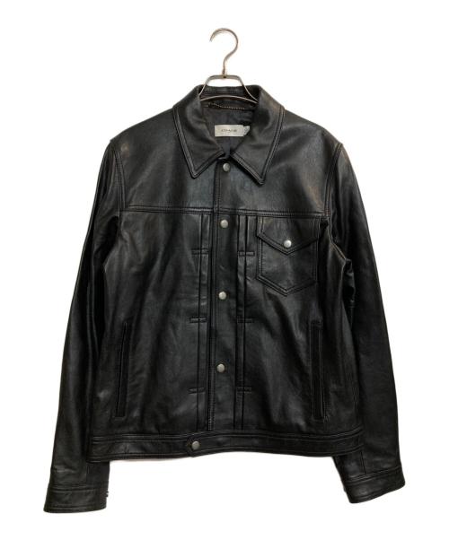 COACH（コーチ）COACH (コーチ) 1st typeラムレザートラッカージャケット ブラック サイズ:50の古着・服飾アイテム