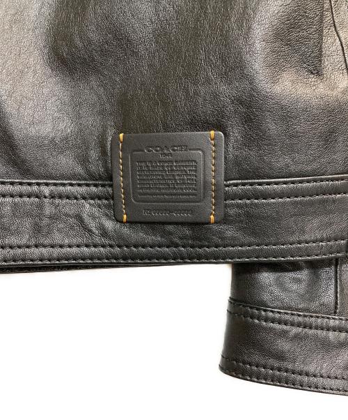 COACH（コーチ）COACH (コーチ) 1st typeラムレザートラッカージャケット ブラック サイズ:50の古着・服飾アイテム