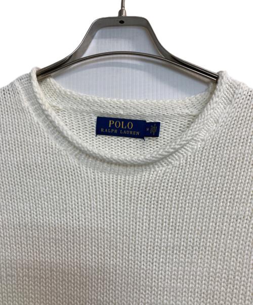 POLO RALPH LAUREN（ポロ・ラルフローレン）POLO RALPH LAUREN (ポロ・ラルフローレン) roll neck cotton knit ホワイト サイズ:Ｍの古着・服飾アイテム