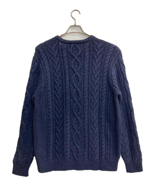 POLO RALPH LAUREN（ポロ・ラルフローレン）POLO RALPH LAUREN (ポロ・ラルフローレン) カシミヤ混フィッシャーマンニット ネイビー サイズ:Ｍの古着・服飾アイテム
