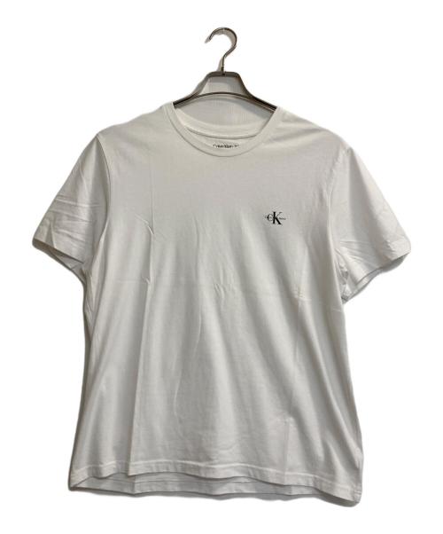 ck Calvin Klein（シーケーカルバンクライン）ck Calvin Klein (シーケーカルバンクライン) ロゴTee ホワイト サイズ:ＸＬの古着・服飾アイテム