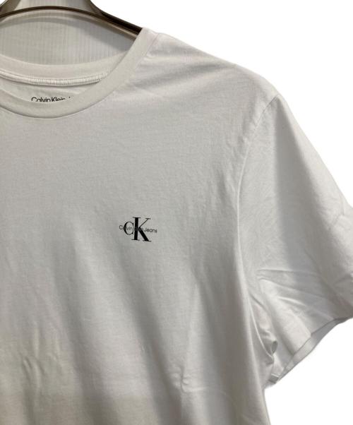 ck Calvin Klein（シーケーカルバンクライン）ck Calvin Klein (シーケーカルバンクライン) ロゴTee ホワイト サイズ:ＸＬの古着・服飾アイテム