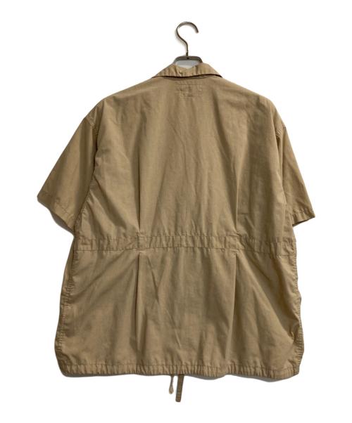THE NORTHFACE PURPLELABEL（ザ・ノースフェイス パープルレーベル）THE NORTHFACE PURPLELABEL (ザ・ノースフェイス パープルレーベル) Polyester Linen Field H/S Zip Shirt ベージュ サイズ:Ｓの古着・服飾アイテム