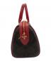 中古・古着 COACH (コーチ) ローアン サッチェル バッグ・マキシ シグネチャー キャンバス ブラウン×レッド：18000円