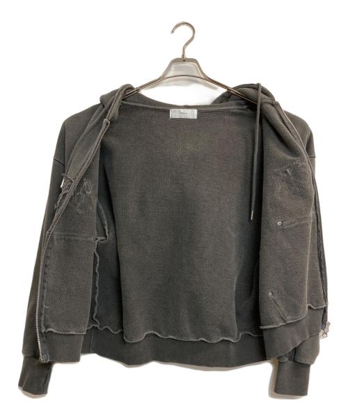 ADRER（アドラー）ADRER (アドラー) heavy weight logo semi short vintage double zip parker ブラック サイズ:Ｓの古着・服飾アイテム