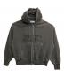 ADRER（アドラー）の古着「heavy weight logo semi short vintage double zip parker」｜ブラック