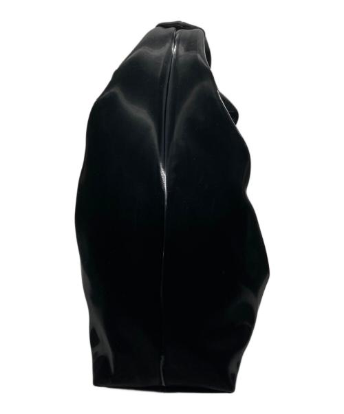 TENERA（テネラ）TENERA (テネラ) ブラックベルベットクラシックホーボーバッグ ブラックの古着・服飾アイテム