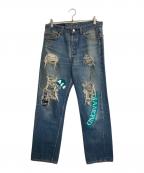 LEVI'Sリーバイス）の古着「90s 501 custum damage denim」｜インディゴ
