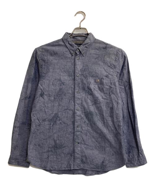PAUL SMITH（ポールスミス）Paul Smith (ポールスミス) シャドープリントB.D.シャンブレーシャツ ネイビー サイズ:Ｌの古着・服飾アイテム