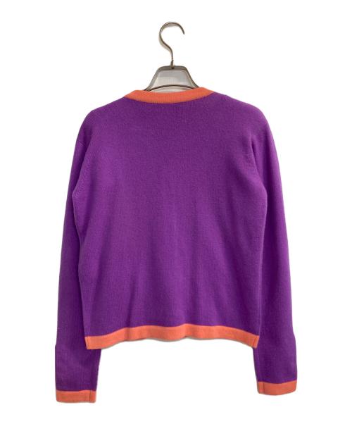 CHANEL（シャネル）CHANEL (シャネル) カシミヤアンサンブルカーディガン パープル サイズ:42の古着・服飾アイテム