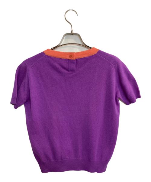 CHANEL（シャネル）CHANEL (シャネル) カシミヤアンサンブルカーディガン パープル サイズ:42の古着・服飾アイテム