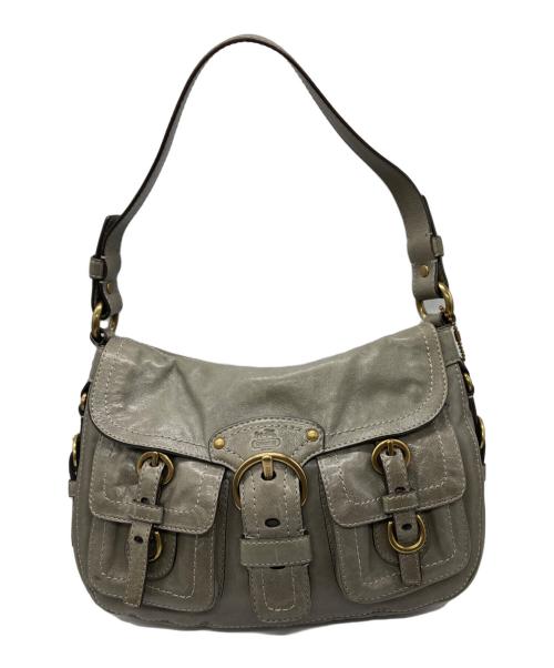 COACH（コーチ）COACH (コーチ) レザーワンショルダーバッグ グレーの古着・服飾アイテム
