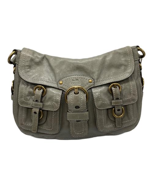 COACH（コーチ）COACH (コーチ) レザーワンショルダーバッグ グレーの古着・服飾アイテム