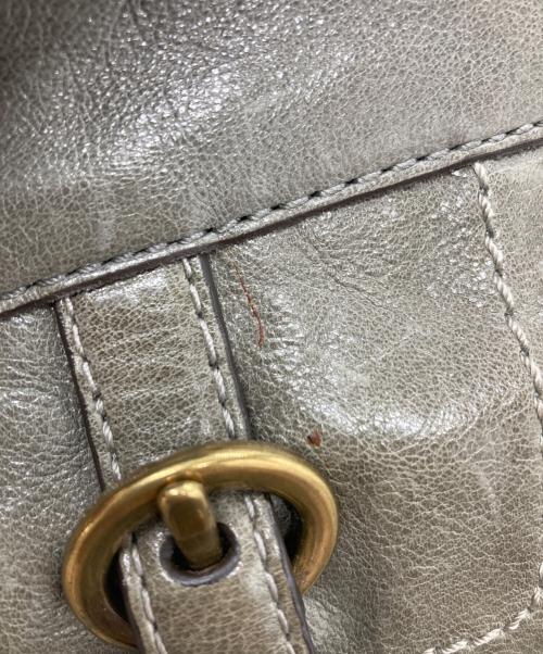 COACH（コーチ）COACH (コーチ) レザーワンショルダーバッグ グレーの古着・服飾アイテム