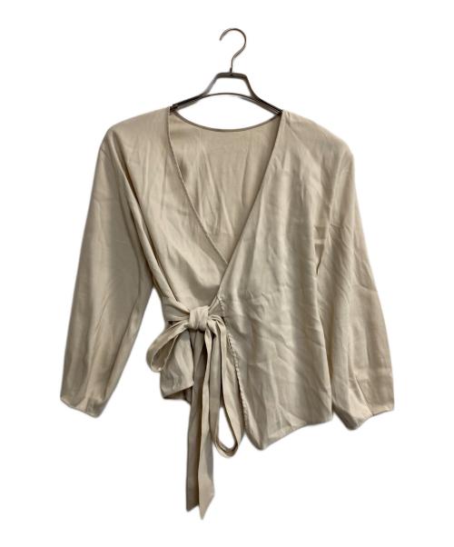 Demi-Luxe Beams（デミルクス ビームス）Demi-Luxe BEAMS (デミルクス ビームス) 2wayカシュクールブラウス ベージュ サイズ:38の古着・服飾アイテム