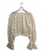Ameriアメリ）の古着「BRUSHED LACE VOLUME BLOUSE」｜アイボリー