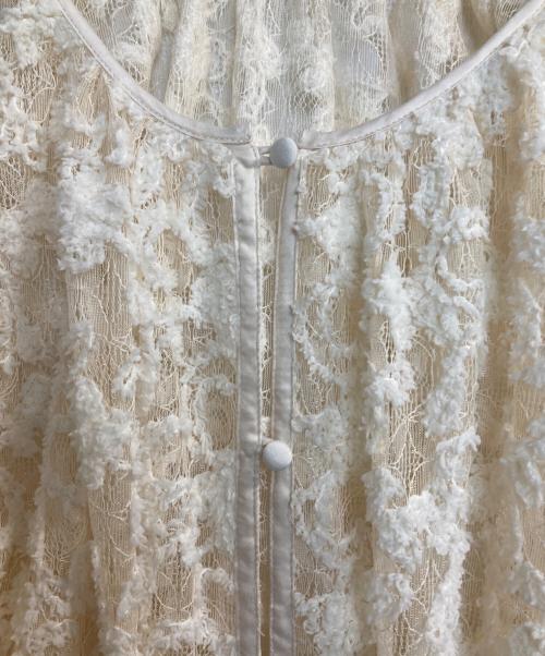 Ameri（アメリ）AMERI (アメリ) BRUSHED LACE VOLUME BLOUSE アイボリー サイズ:Ｍ　の古着・服飾アイテム