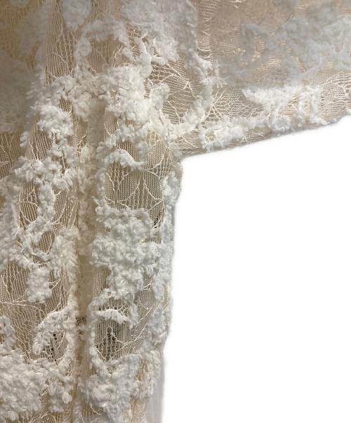 Ameri（アメリ）AMERI (アメリ) BRUSHED LACE VOLUME BLOUSE アイボリー サイズ:Ｍ　の古着・服飾アイテム