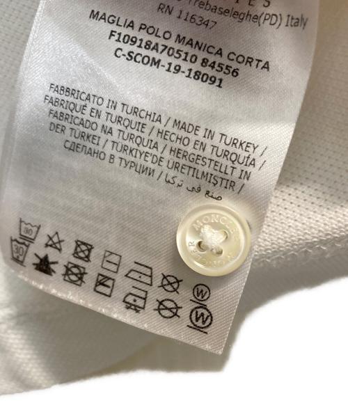 MONCLER（モンクレール）MONCLER (モンクレール) MAGLIA POLO MANICA CORT/マリア・ポロ・マーニカ・コルタA ホワイト サイズ:ＸＬの古着・服飾アイテム