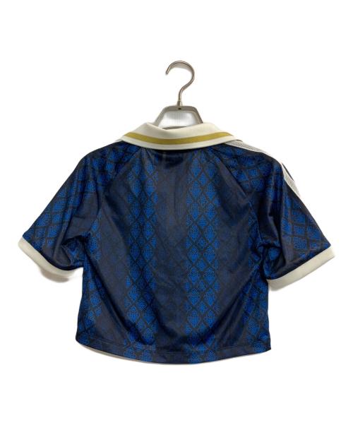 adidas（アディダス）adidas (アディダス) レトロ スポーツ クリケット インスパイアード ジャージー ブルー サイズ:Ｓの古着・服飾アイテム