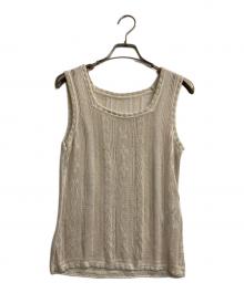 Mame Kurogouchi（マメクロゴウチ）の古着「Traditional Curtain Lace Knitted Top」｜ベージュ