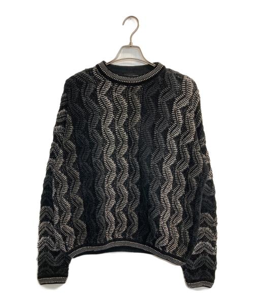 BARACUTA by TUNDRA（バラクータ バイ ツンドラ）BARACUTA by TUNDRA (バラクータ バイ ツンドラ) 90s 3D Knit ブラック サイズ:XXLの古着・服飾アイテム