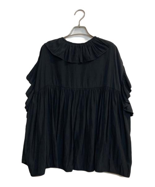 Spick and Span（スピック＆スパン）Spick and Span (スピック＆スパン) フリルVネックブラウス ブラック サイズ:不明の古着・服飾アイテム