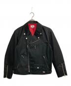 Dickies×For The Weekendディッキーズ×エフティダブリュー）の古着「コットンライダースジャケット」｜ブラック