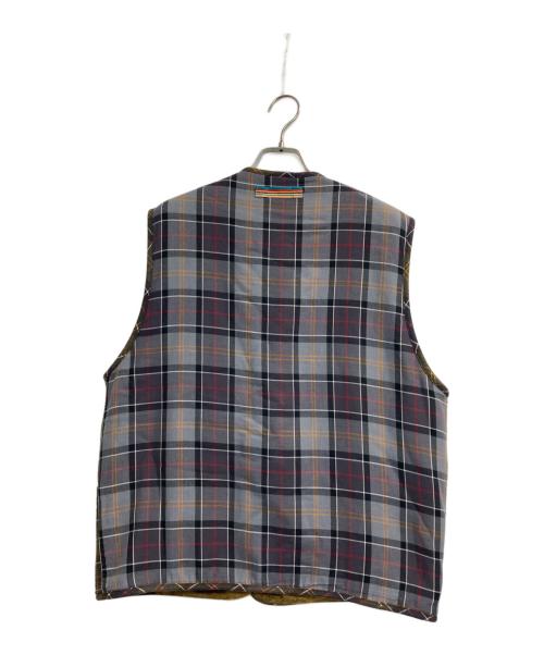 Barbour（バブアー）Barbour (バブアー) PAUL SMITH (ポールスミス) チェックライナーベスト グレー×カーキ サイズ:38の古着・服飾アイテム
