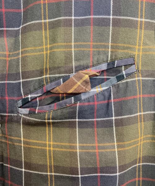 Barbour（バブアー）Barbour (バブアー) PAUL SMITH (ポールスミス) チェックライナーベスト グレー×カーキ サイズ:38の古着・服飾アイテム
