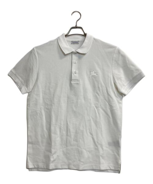 BURBERRY（バーバリー）BURBERRY (バーバリー) Cotton Polo Shirt/コットンポロシャツ ホワイト サイズ:Ｌの古着・服飾アイテム