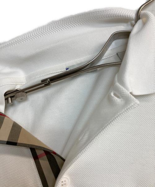 BURBERRY（バーバリー）BURBERRY (バーバリー) Cotton Polo Shirt/コットンポロシャツ ホワイト サイズ:Ｌの古着・服飾アイテム