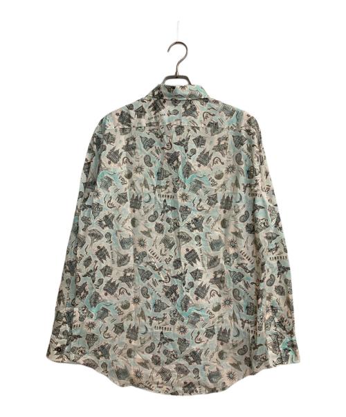 PAUL SMITH（ポールスミス）Paul Smith (ポールスミス) Souvenir プリント総柄 シャツ ミント サイズ:ＸＬの古着・服飾アイテム
