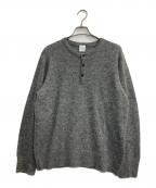 PAUL SMITHポールスミス）の古着「アルパカブレンドヘンリーネックニット」｜グレー