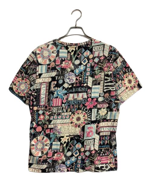 Paul Smith COLLECTION（ポールスミス コレクション）Paul Smith COLLECTION (ポールスミス コレクション) カーニバル総柄カットソー ブラック×ピンク サイズ:Ｌの古着・服飾アイテム