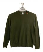 PAUL SMITHポールスミス）の古着「マルチカラーリブクルーネックニット」｜グリーン