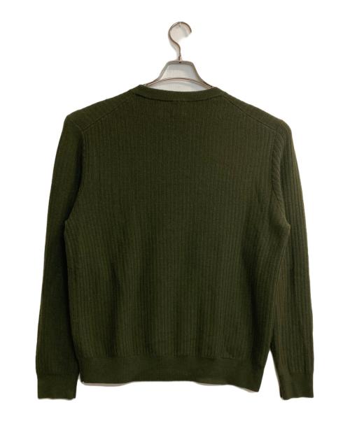 PAUL SMITH（ポールスミス）PAUL SMITH (ポールスミス) マルチカラーリブクルーネックニット グリーン サイズ:Ⅼの古着・服飾アイテム