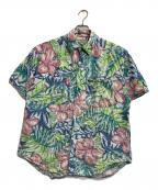GUESS JEANSゲス ジーンズ）の古着「90s コットン総柄S/Sシャツ」｜グリーン