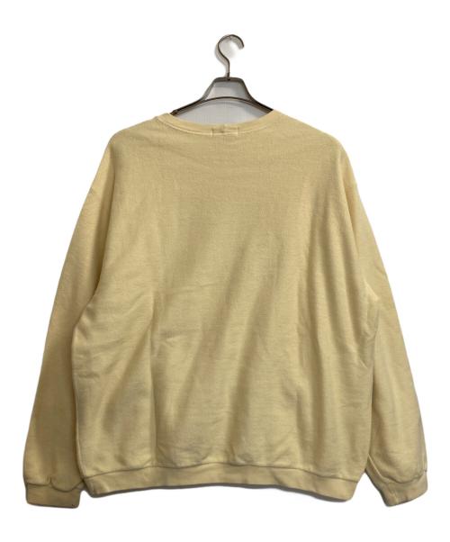 LAND'S END（ランズエンド）LAND'S END (ランズエンド) 90s 前Vガゼット鹿の子スウェット バターイエロー サイズ:ＸＬの古着・服飾アイテム