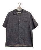 PERRY ELLISペリーエリス）の古着「90s cotton open coller s/s shirts」｜ネイビー