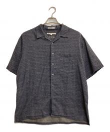 PERRY ELLIS（ペリーエリス）の古着「90s cotton open coller s/s shirts」｜ネイビー