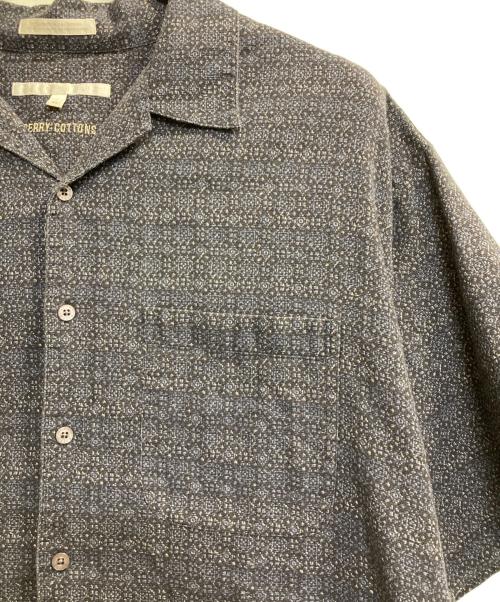 PERRY ELLIS（ペリーエリス）PERRY ELLIS (ペリーエリス) 90s cotton open coller s/s shirts ネイビー サイズ:ＸＬの古着・服飾アイテム