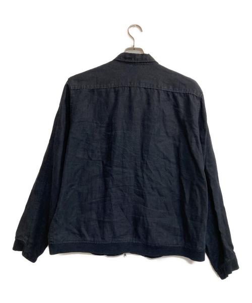 LE JEAN DE MARITHE+FRANCOIS GIRBAUD（マリテフランソワジルボー）LE JEAN DE MARITHE+FRANCOIS GIRBAUD (マリテフランソワジルボー) 90s LINO DOUBLE ZIP JACKET ネイビー サイズ:Ｍの古着・服飾アイテム