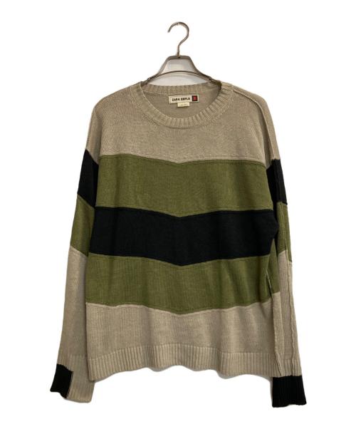 ZARA SRPLS（ザラ サープラス）ZARA SRPLS (ザラ サープラス) リネンラインニット ベージュ サイズ:ＸＬの古着・服飾アイテム